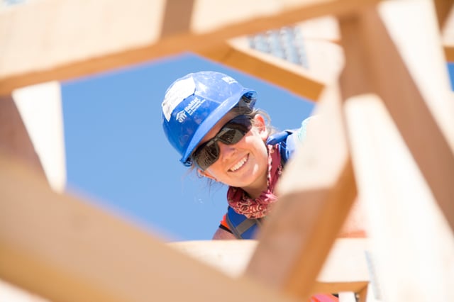 Volunteer with Habitat Staffer Amelia