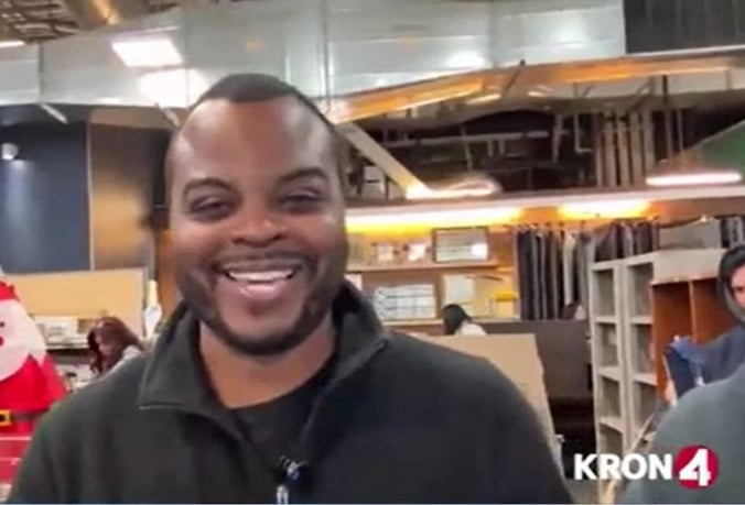 KRON 4 reporter Philippe Djegal at San Jose ReStore