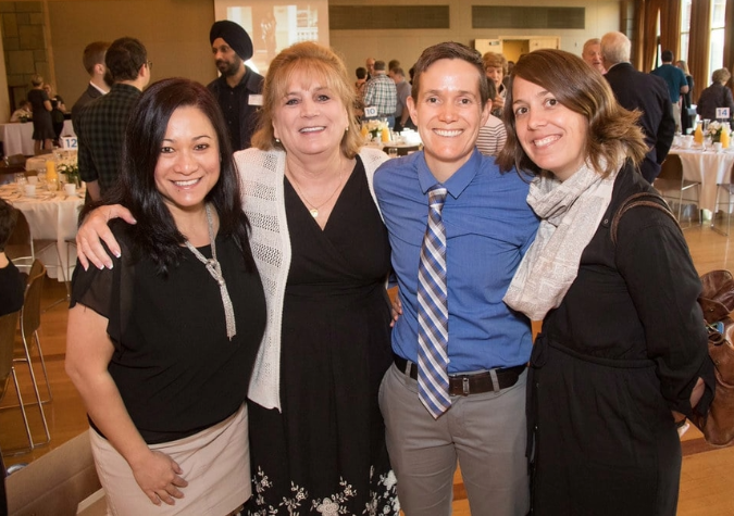 Habitat leaders at brunch with community members.