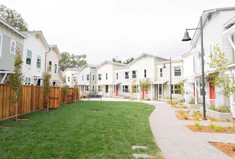 Completed community of townhomes