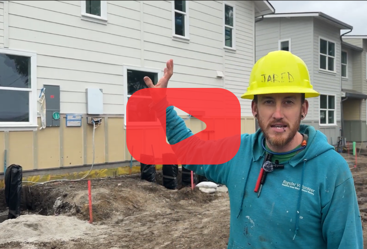 Jared, Asst Construction Manager, at Sequoia Grove, play button superimposed
