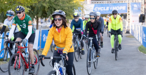 Cyclists riding in last year's Cycle of Hope event.
