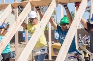 Companies Volunteers Build Homes