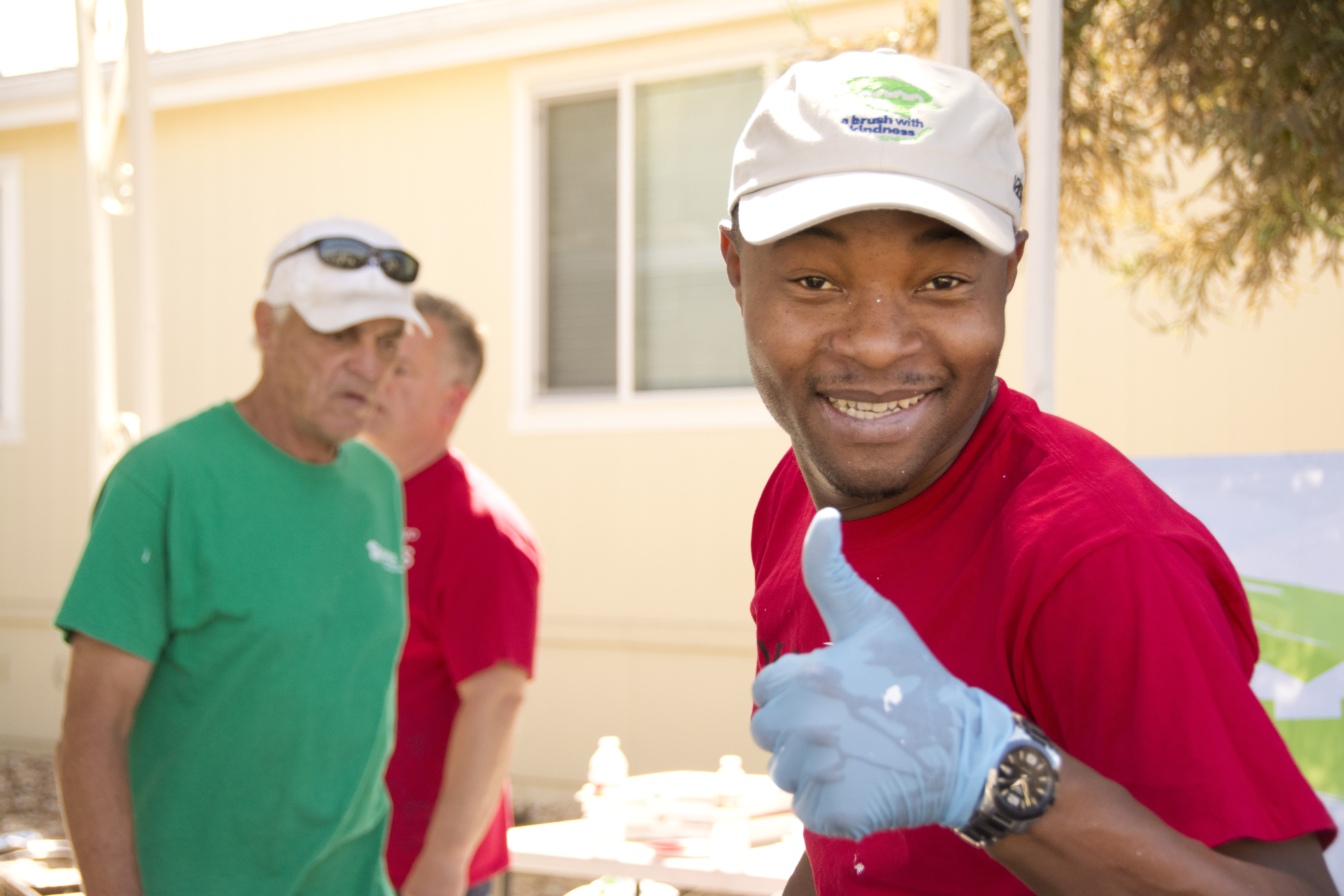volunteer smiling