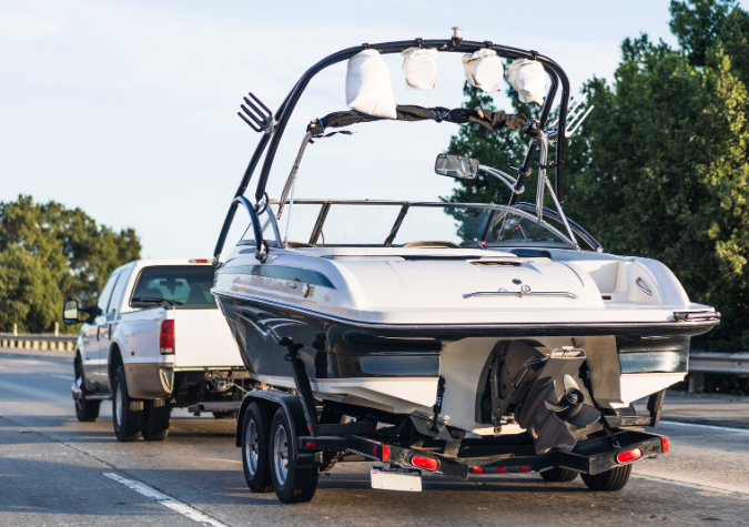 boating being towed and donated