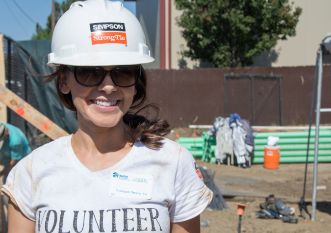 Volunteer on site